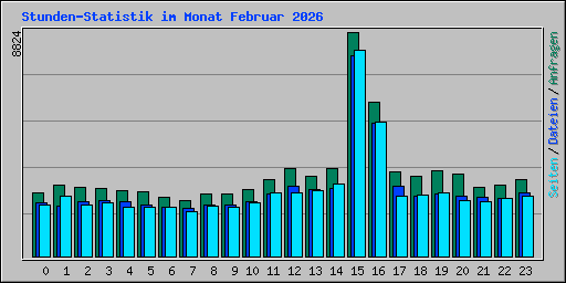 Stunden-Statistik im Monat Februar 2026