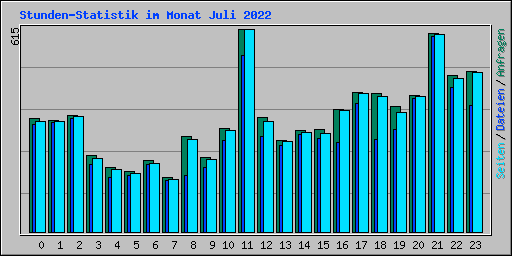 Stunden-Statistik im Monat Juli 2022