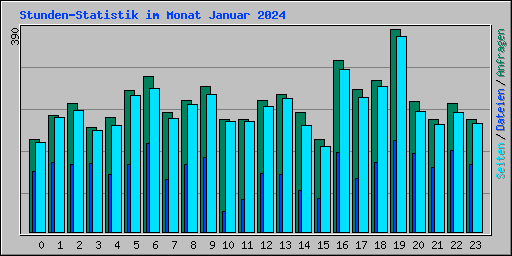 Stunden-Statistik im Monat Januar 2024