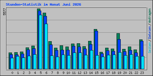 Stunden-Statistik im Monat Juni 2026
